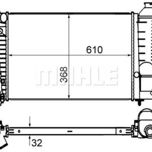 Kühlmittelkühler PEUGEOT 306/ CITROEN ZX - MAHLE