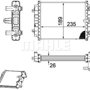 Kühlmittelkühler AUDI A4 V6 TDI - MAHLE