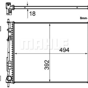 Kühlmittelkühler RENAULT TWINGO 07- AC - MAHLE