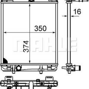 Kühlmittelkühler CITROEN C1/PEUGEOT 107 - MAHLE