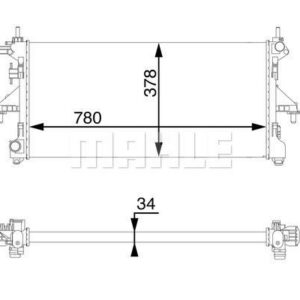 Kühlmittelkühler FIAT DUCATO BENZIN - MAHLE