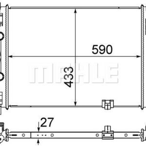 Kühlmittelkühler NISSAN QASHQAI 2.0 AT - MAHLE