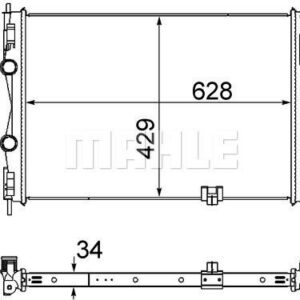 Kühlmittelkühler NISSAN QASHQAI 2.0 dci - MAHLE
