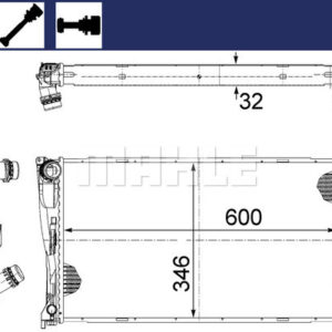 MOTOR SU RADYATORU BMW N47 N57 M57 E81 E82 E87 E88 E90 E92 E93 E84 MEKANIK SANZ - MAHLE