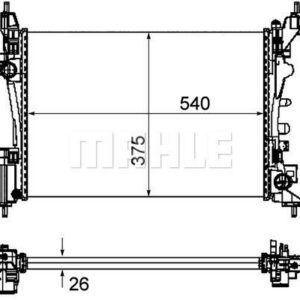 Kühlmittelkühler FIAT QUBO 1.4 - MAHLE