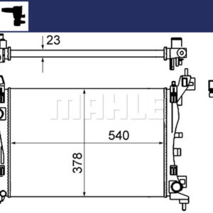 Kühlmittelkühler FIAT MINICARGO 1.4 - MAHLE