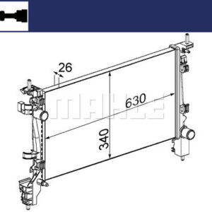 Kühlmittelkühler FIAT MINICARGO 1.4 HDI - MAHLE