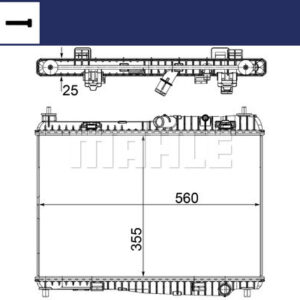 Kühlmittelkühler FORD FIESTA - MAHLE