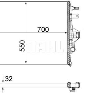 Kühlmittelkühler PORSCHE CAY./VW TOUAREG - MAHLE