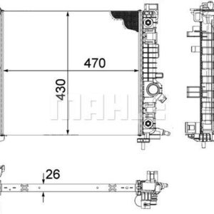 Kühlmittelkühler OPEL MERIVA - MAHLE