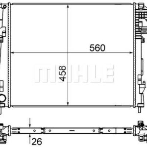 Kühlmittelkühler RENAULT TRAFFIC/ VIVARO - MAHLE