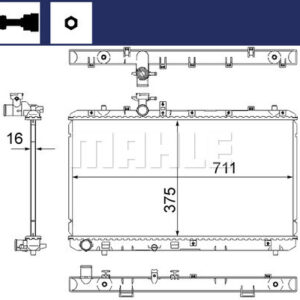 Kühlmittelkühler SUZUKI SX4 - MAHLE