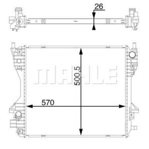 MOTOR SU RADYATORU 306DT 224DT 204PT JAGUAR XF I X250 XF SPORTBRAKE X250 XJ X351 - MAHLE