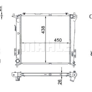 Kühlmittelkühler KIA CEED 1.6D - MAHLE