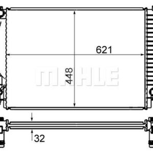 Kühlmittelkühler AUDI A4 II 00- - MAHLE