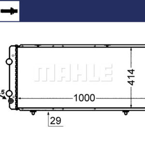 Kühlmittelkühler CITROEN JUMPER I - MAHLE