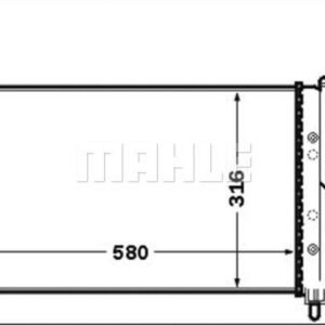 Kühlmittelkühler FIAT PUNTO II 99- - MAHLE
