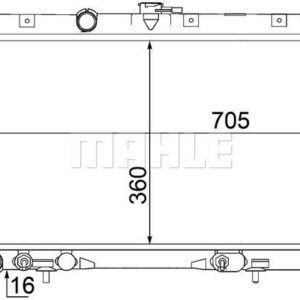 Kühlmittelkühler NISSAN PRIMERA P12 02- - MAHLE