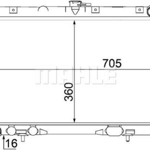 Kühlmittelkühler NISSAN ALMERA N16 00- - MAHLE
