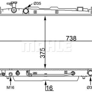 Kühlmittelkühler TOYOTA RAV 4 II 1.8/2.0 - MAHLE