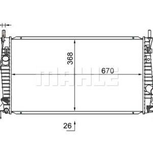 Kühlmittelkühler FORD FOCUS ST. RS. RS 500 - MAHLE
