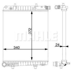 Kühlmittelkühler CITROEN JUMPER - MAHLE