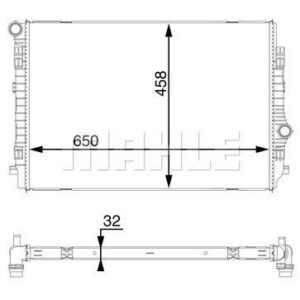 Kühlmittelkühler VW GOLF VII / AUDI A3 - MAHLE