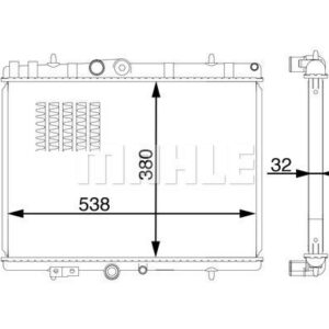 Kühlmittelkühler CITROEN JUMPER - MAHLE