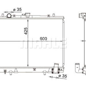 Kühlmittelkühler MITSUBI L200 09/96-07/01 - MAHLE