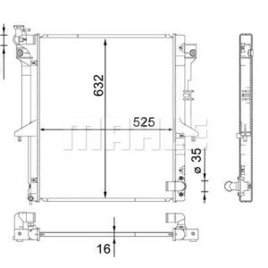 Kühlmittelkühler MITSUBISHI L 200 2.5 DID - MAHLE