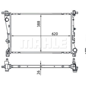 Kühlmittelkühler FIAT 500L - MAHLE