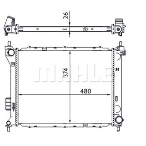 Kühlmittelkühler HYUNDAI I20 - MAHLE