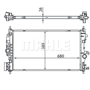 Kühlmittelkühler OPEL ZAFIRA C - MAHLE