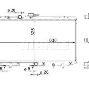 Kühlmittelkühler TOYOTA STARLET 1.3 89- - MAHLE