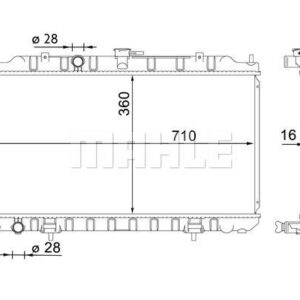 Kühlmittelkühler NISSAN . ALMERA 1.5 / 1.8 - MAHLE