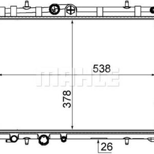Kühlmittelkühler PEUGEOT 407 2.2i - MAHLE