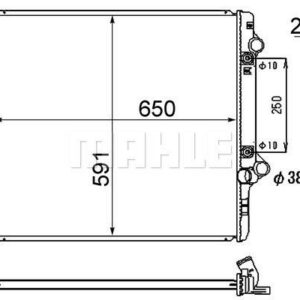 Kühlmittelkühler Toyota Landcruiser 2002- - MAHLE