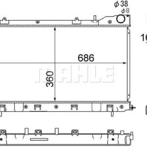 Kühlmittelkühler SUBARU FORESTER MT 2002- - MAHLE