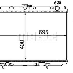 Kühlmittelkühler Nissan Almera Tino 2000- - MAHLE