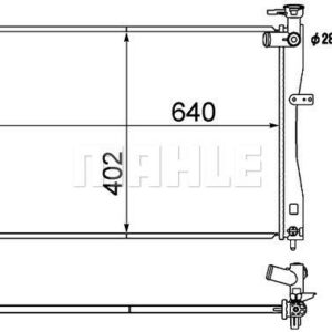 Kühlmittelkühler Mitsubishi Colt VI 2004- - MAHLE