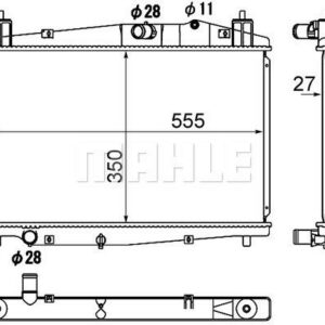 Kühlmittelkühler Mazda 2 2007- - MAHLE