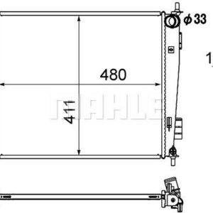 Kühlmittelkühler KIA SOUL 2008- - MAHLE
