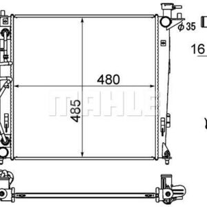 Kühlmittelkühler HYUNDAI IX35 / SPORTAGE - MAHLE