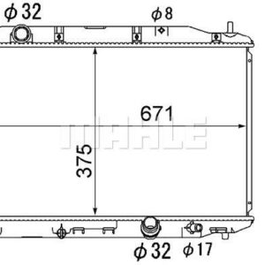 Kühlmittelkühler Honda Civic VII 2005- - MAHLE