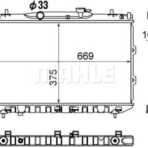 Kühlmittelkühler Kia Cerato 2004- - MAHLE