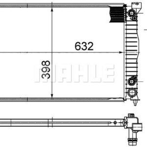 Kühlmittelkühler AUDI A4 - MAHLE