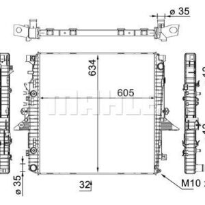 Kühlmittelkühler DISCOVERY 4.0IV6/V8 - MAHLE