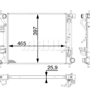 Kühlmittelkühler HYUNDAI I30 - MAHLE