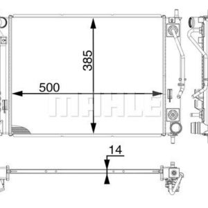 Kühlmittelkühler HYUNDAI IX20 - MAHLE