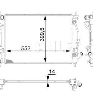 Kühlmittelkühler HYUNDAI I30 - MAHLE